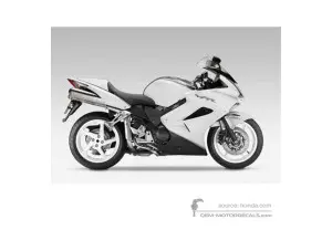 Decals for Honda VFR800 VTEC 2009 - White • Honda OEM Decals