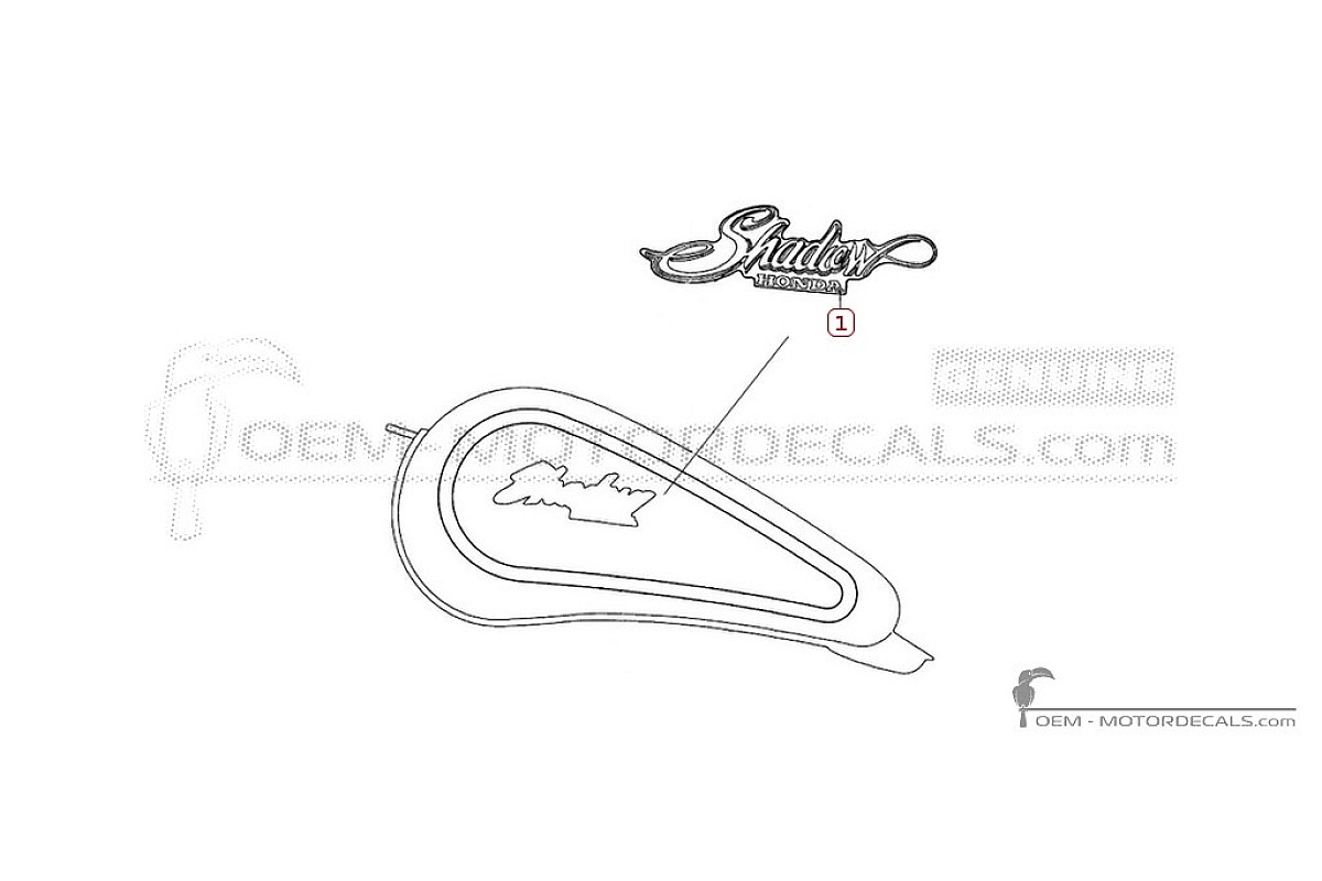 Adesivi per Honda VT1100 SHADOW 1989 • Honda Adesivi OEM