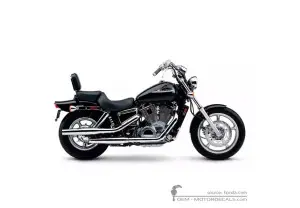 Autocollants pour Honda VT1100 SHADOW Spirit 2004 • Honda Autocollants OEM