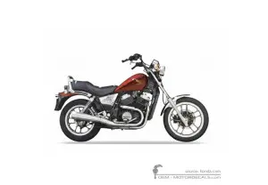 Aufkleber für Honda VT500 Custom 1985 • Honda OEM-Aufkleber