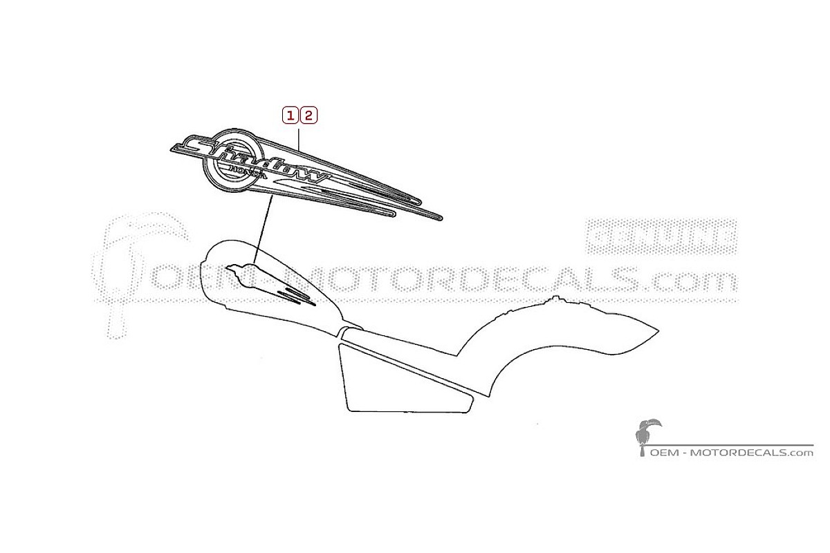 Naklejki do Honda VT600C SHADOW 1999 • Honda Naklejki OEM