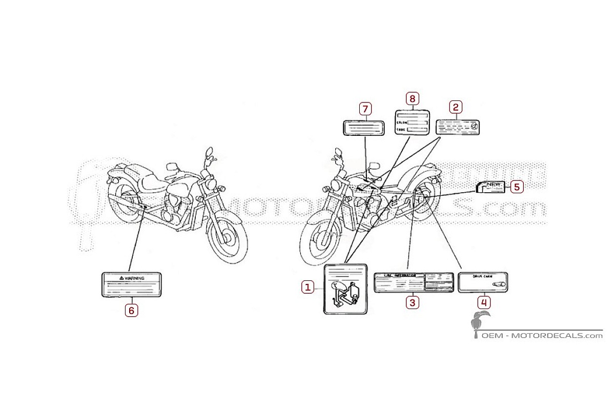 Naklejki do Naklejki ostrzegawcze • Honda Naklejki OEM