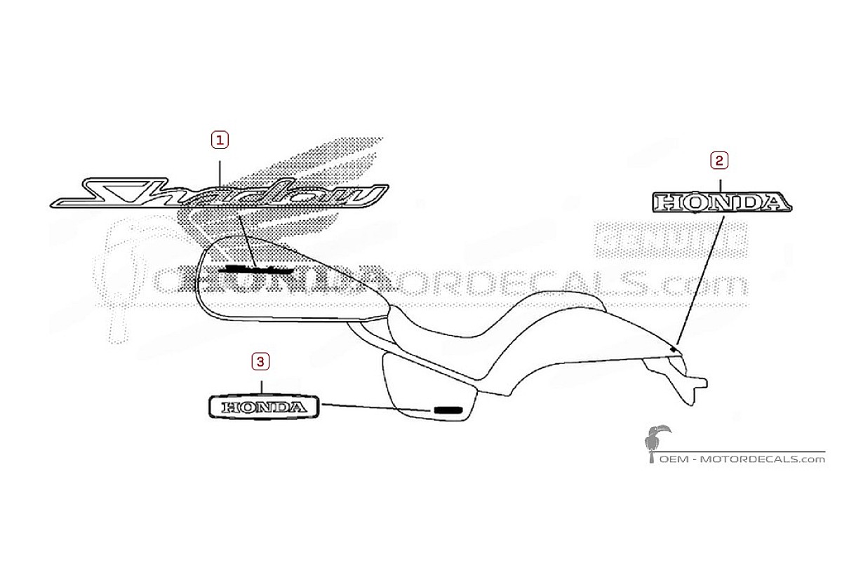 Naklejki do Honda VT750C SHADOW Spirit 2007 • Honda Naklejki OEM