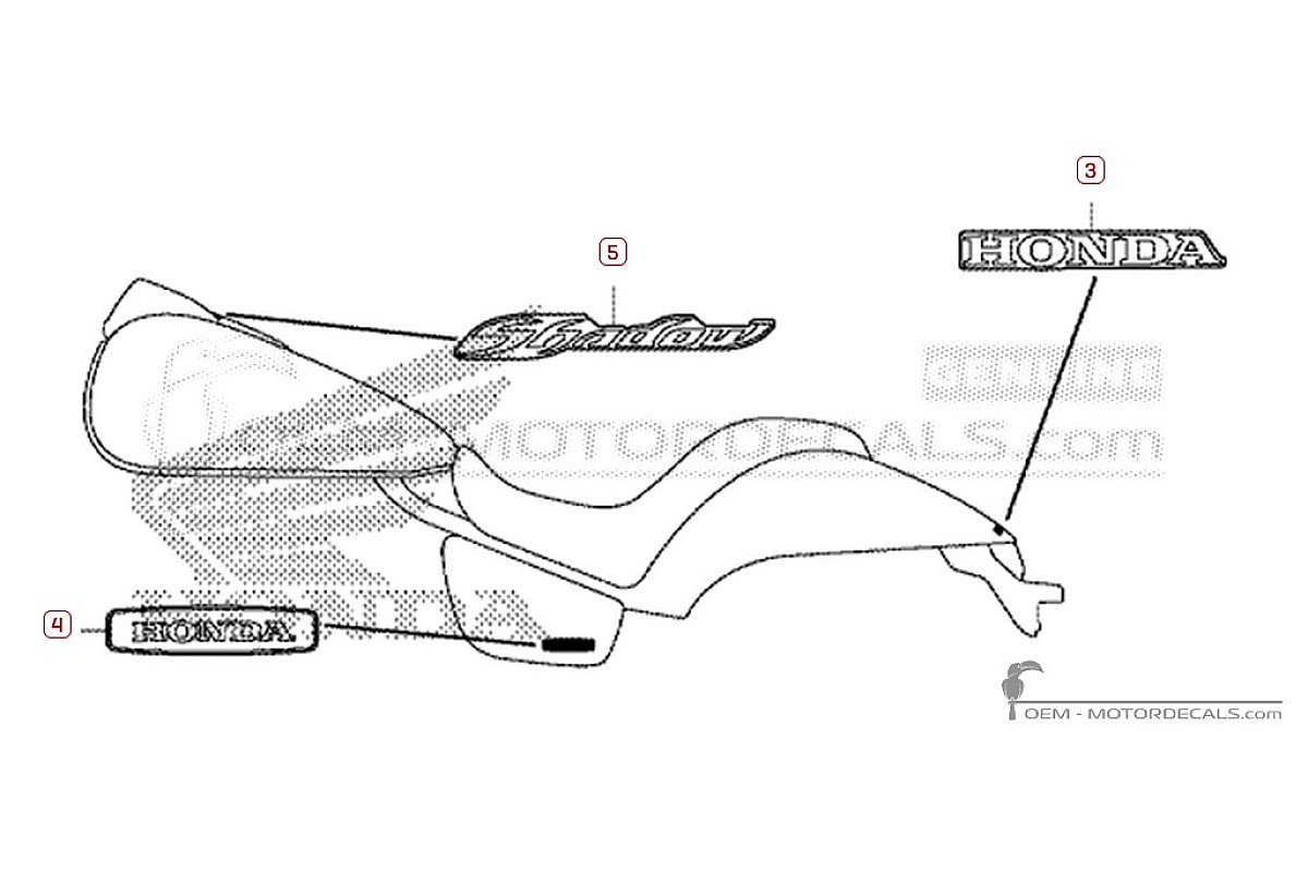 Aufkleber für Honda VT750C SHADOW Spirit 2014 • Honda OEM-Aufkleber