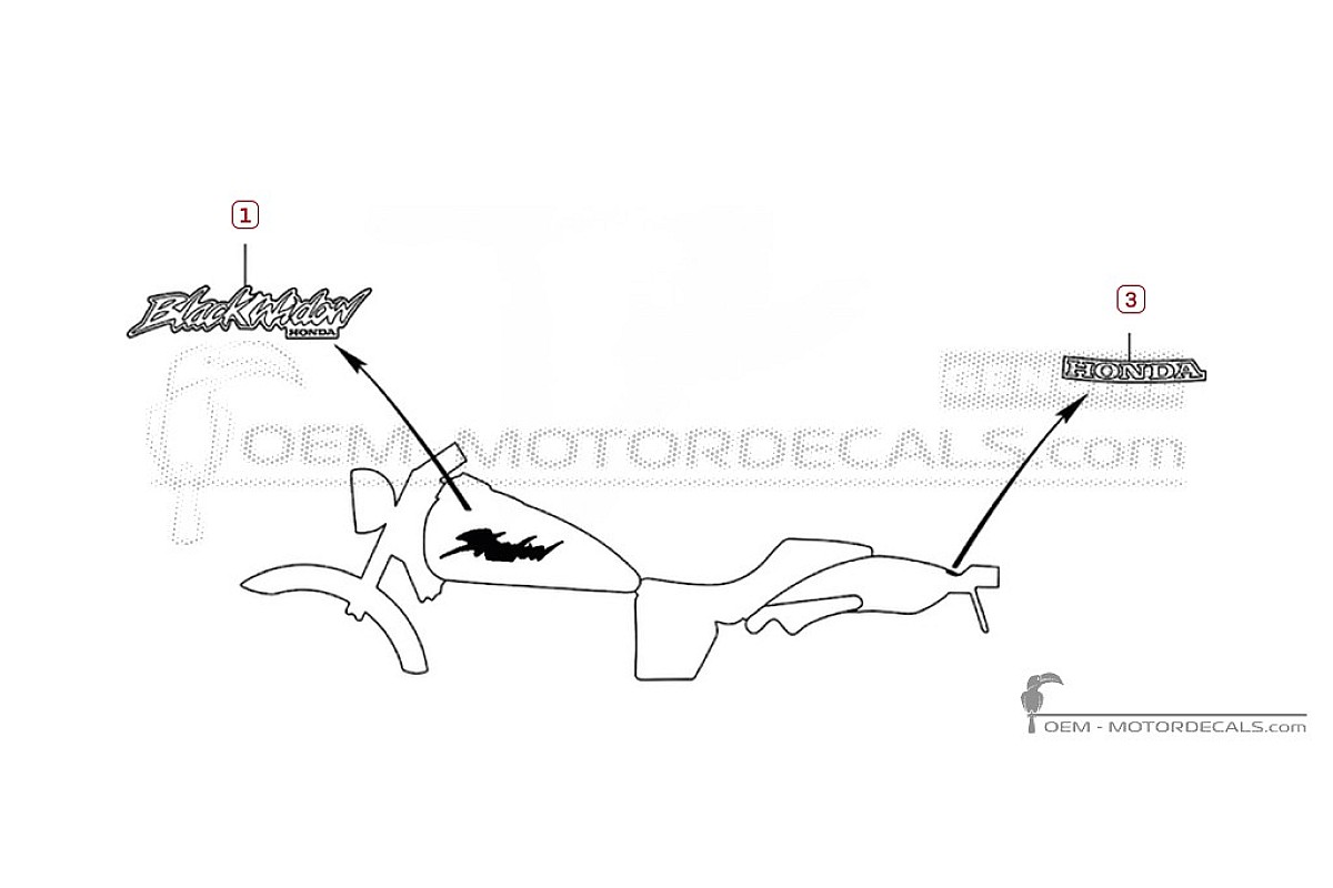 Naklejki do Honda VT750DC Black Widow 2002 • Honda Naklejki OEM