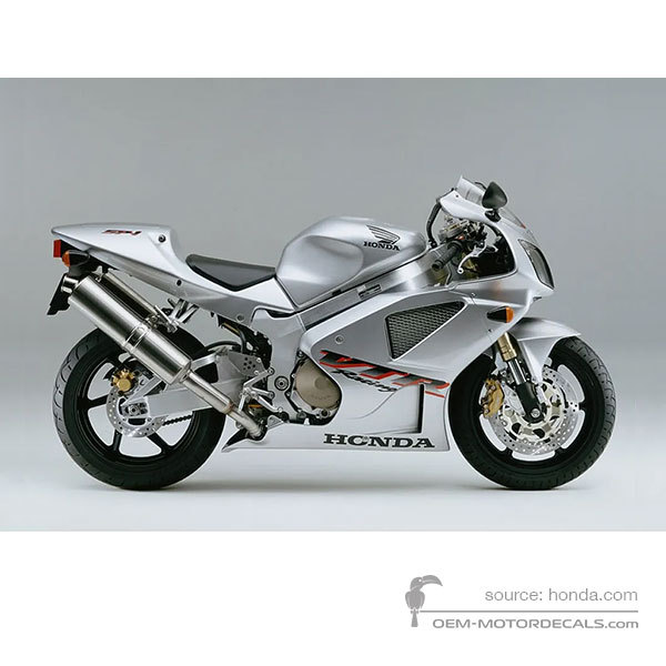 Decals for Honda VTR1000 SP1 2001 - Silver • Honda OEM Decals