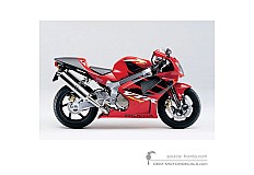 Aufkleber für Honda VTR1000 SP1 2000 - Rot • Honda OEM-Aufkleber