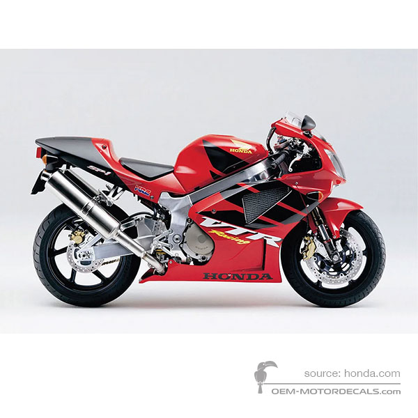 Decals for Honda VTR1000 SP1 2001 - Red • Honda OEM Decals