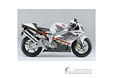 Adesivi per Honda VTR1000 SP2 2002 - Bianco • Honda Adesivi OEM