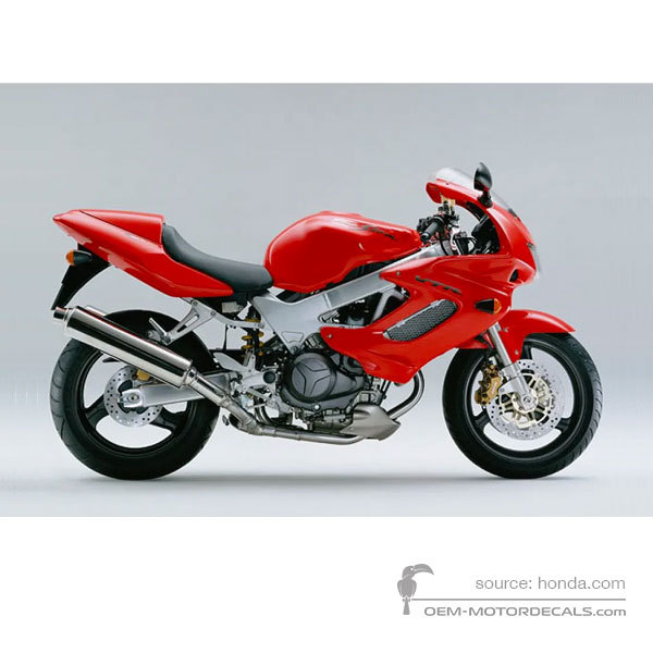 Decals for Honda VTR1000F FIRESTORM 2000 - Red • Honda OEM Decals