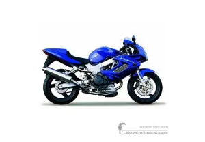 Aufkleber für Honda VTR1000F FIRESTORM 2002 - Blau • Honda OEM-Aufkleber