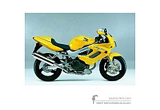 Pegatinas para Honda VTR1000F FIRESTORM 2002 - Amarillo • Honda Pegatinas OEM