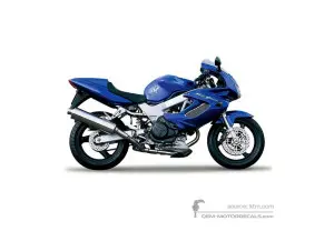 Autocollants pour Honda VTR1000F FIRESTORM 2003 - Bleu • Honda Autocollants OEM
