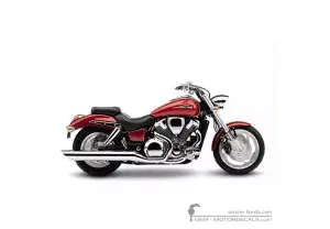 Autocollants pour Honda VTX1800 C 2002 • Honda Autocollants OEM