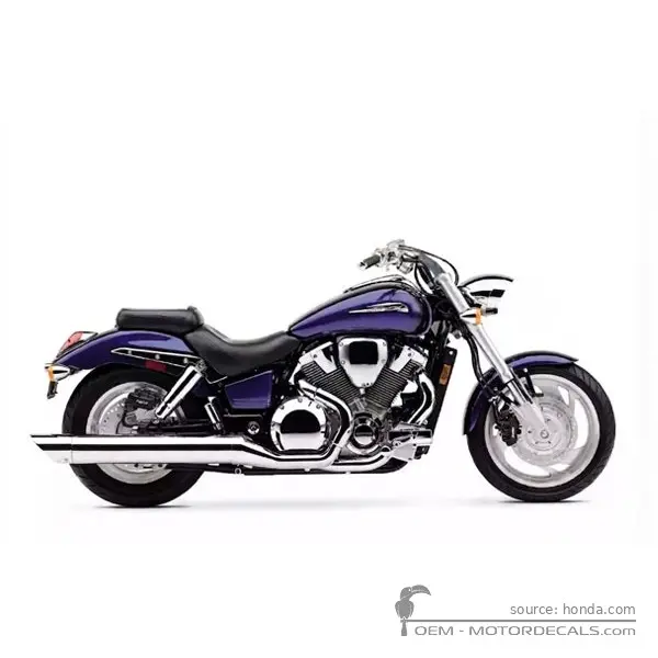 Honda VTX1800 C 2002 - Pearl Chromium Purple / Illusion Blue