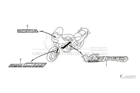 Honda XL1000V VARADERO 2000 - Black