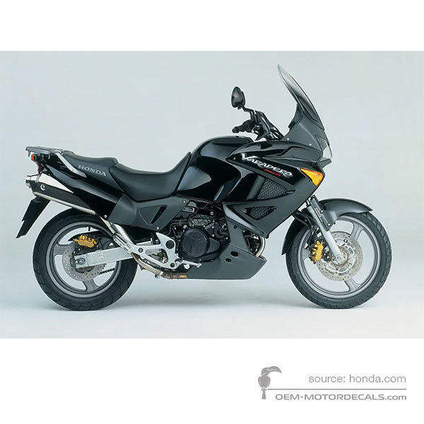 Stickers voor Honda XL1000V VARADERO 2004 - Zwart • Honda OEM Stickers