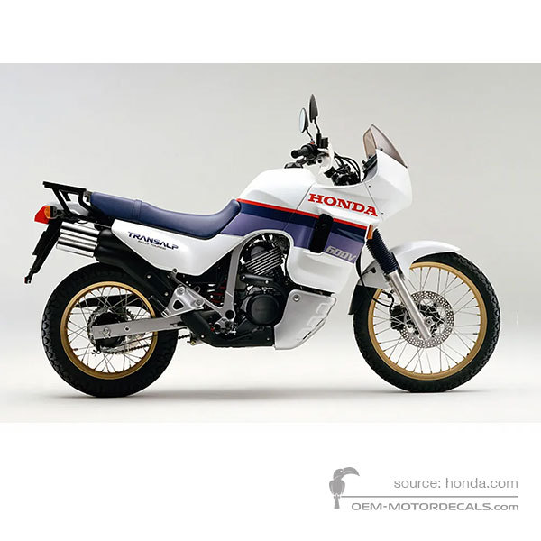 Decals for Honda XL600V TRANSALP 1987 - White • Honda OEM Decals