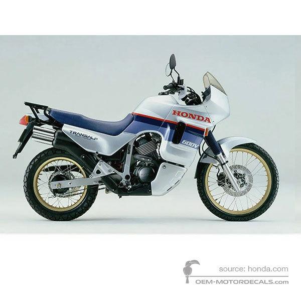 Decals for Honda XL600V TRANSALP 1987 - Blue • Honda OEM Decals