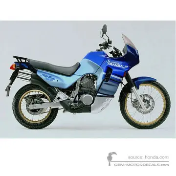 Honda XL600V TRANSALP 1992 - Blauw - Candy Tahitian Blue