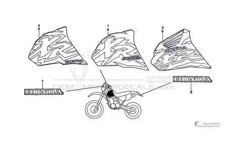 Honda XR400R 1996 - Wit