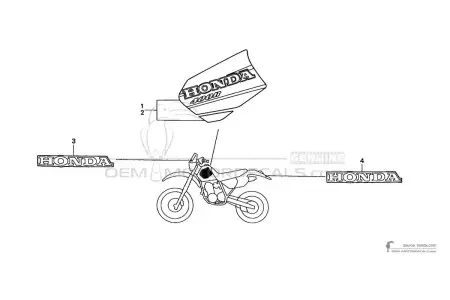 Honda XR400R 2001 - Rouge