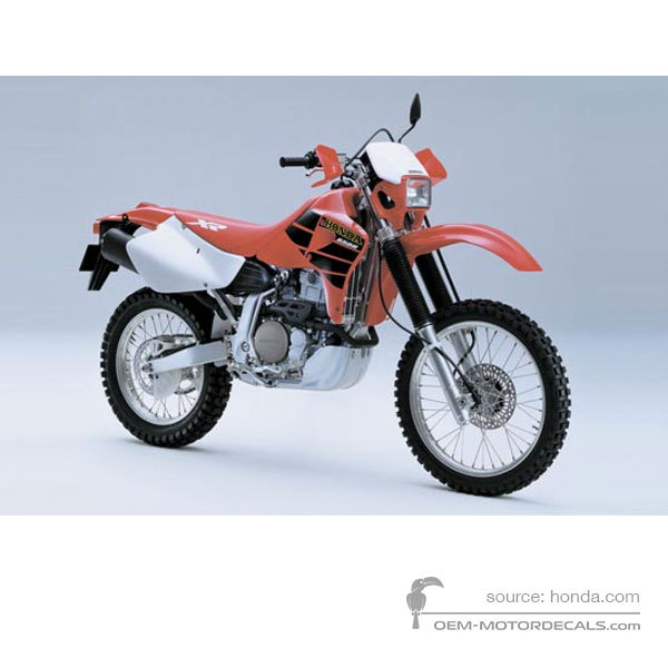 Decals for Honda XR650R 2001 - Red • Honda OEM Decals