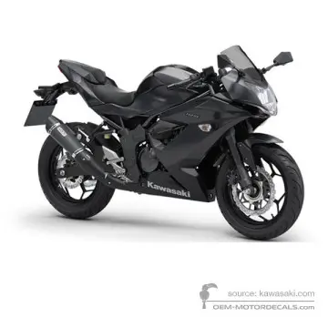 Kawasaki NINJA 125 2020 - Zwart - Metallic Spark Black / Metallic Flat Spark Black