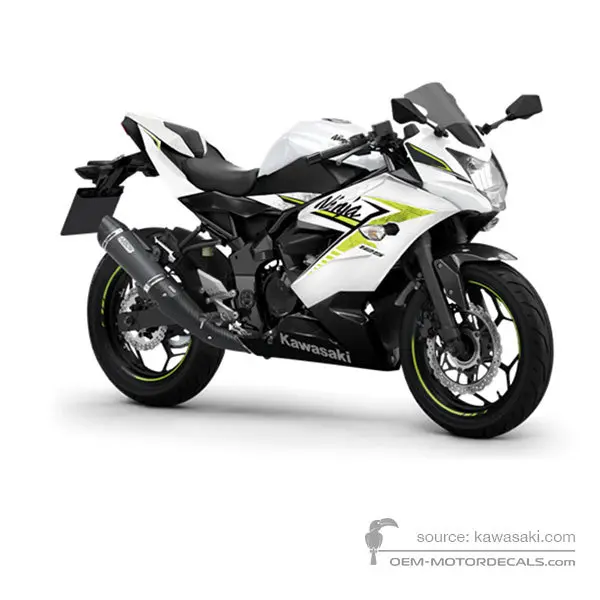 Kawasaki NINJA 125 2022 - Bianco - Pearl Flat Stardust White / Metallic Spark Black