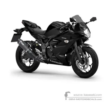 Kawasaki NINJA 125 2022 - Zwart - Metallic Spark Black / Metallic Flat Spark Black