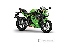 Naklejki do Kawasaki NINJA 125 2023 - Zielono Czarny • Kawasaki Naklejki OEM