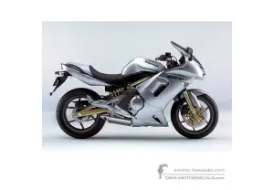 Decals for Kawasaki EX650 ER6F 2006 - Silver • Kawasaki OEM Decals