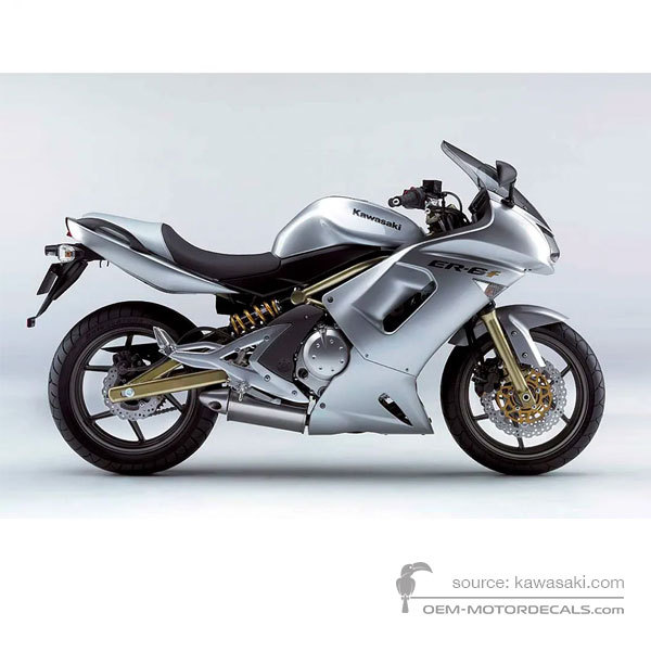 Decals for Kawasaki EX650 ER6F 2006 - Silver • Kawasaki OEM Decals
