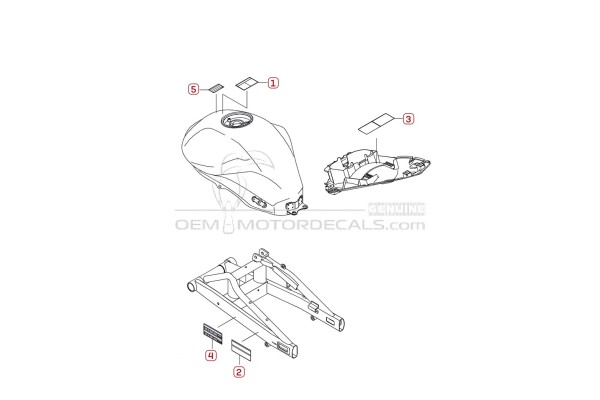 Kawasaki EX650 ER6F - Caution labels