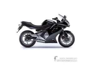 Adesivi per Kawasaki EX650 ER6F 2007 - Nero • Kawasaki Adesivi OEM