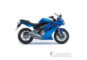 Adesivi per Kawasaki EX650 ER6F 2007 - Blu • Kawasaki Adesivi OEM