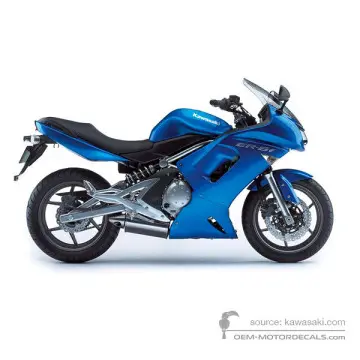 Kawasaki EX650 ER6F 2007 - Blu - Candy Plasma Blue