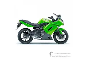 Autocollants pour Kawasaki EX650 ER6F 2008 - Vert • Kawasaki Autocollants OEM