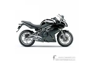 Adesivi per Kawasaki EX650 ER6F 2009 - Nero • Kawasaki Adesivi OEM