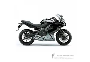 Adesivi per Kawasaki EX650 ER6F 2010 - Nero • Kawasaki Adesivi OEM