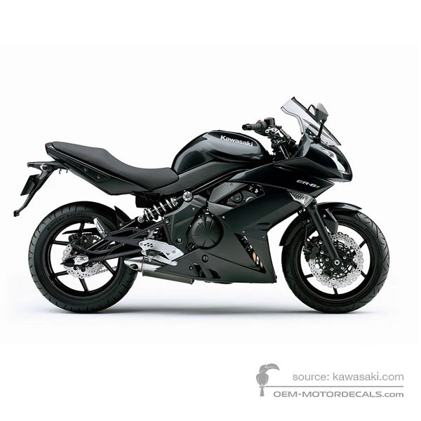 Decals for Kawasaki EX650 ER6F 2011 - Black • Kawasaki OEM Decals