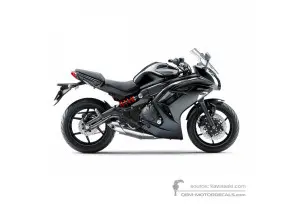 Adesivi per Kawasaki EX650 ER6F 2012 - Nero • Kawasaki Adesivi OEM