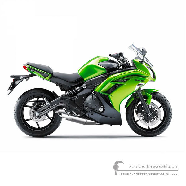 Decals for Kawasaki EX650 ER6F 2012 - Green • Kawasaki OEM Decals