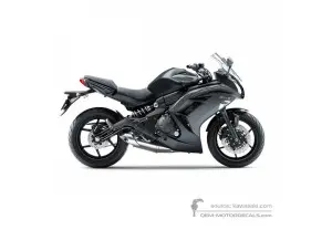 Pegatinas para Kawasaki EX650 ER6F 2014 - Gris • Kawasaki Pegatinas OEM
