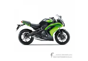 Autocollants pour Kawasaki EX650 ER6F 2014 - Vert • Kawasaki Autocollants OEM