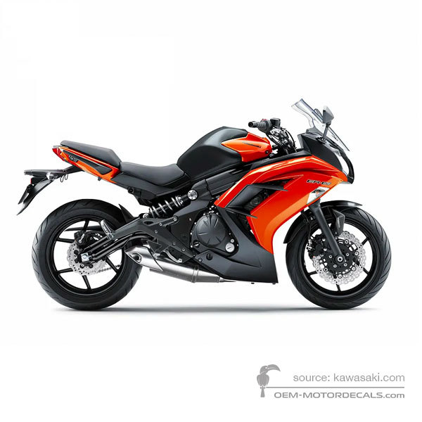 Decals for Kawasaki EX650 ER6F 2014 - Orange • Kawasaki OEM Decals