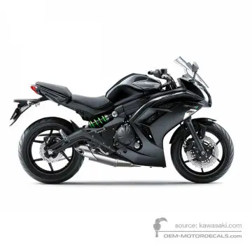 Kawasaki EX650 ER6F 2015 - Negro - Metallic Spark Black