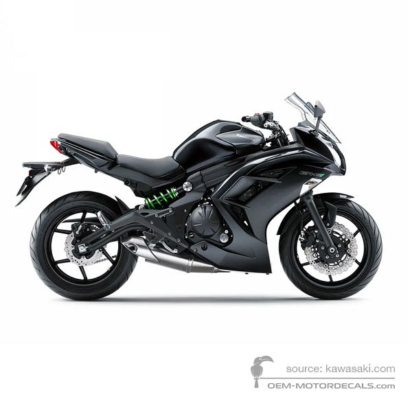 Pegatinas para Kawasaki EX650 ER6F 2015 - Negro • Kawasaki Pegatinas OEM