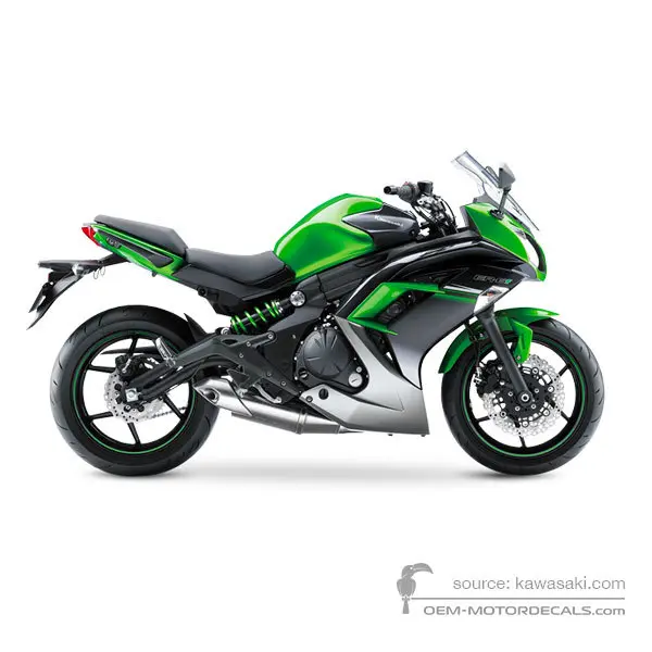 Kawasaki EX650 ER6F 2016 - Grün - Candy Lime Green / Metallic Spark Black