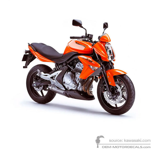 Decals for Kawasaki ER650 ER6N 2007 - Orange • Kawasaki OEM Decals